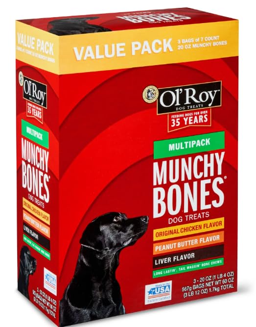 Generic O- Roy Munchy Bones nutrition label informative