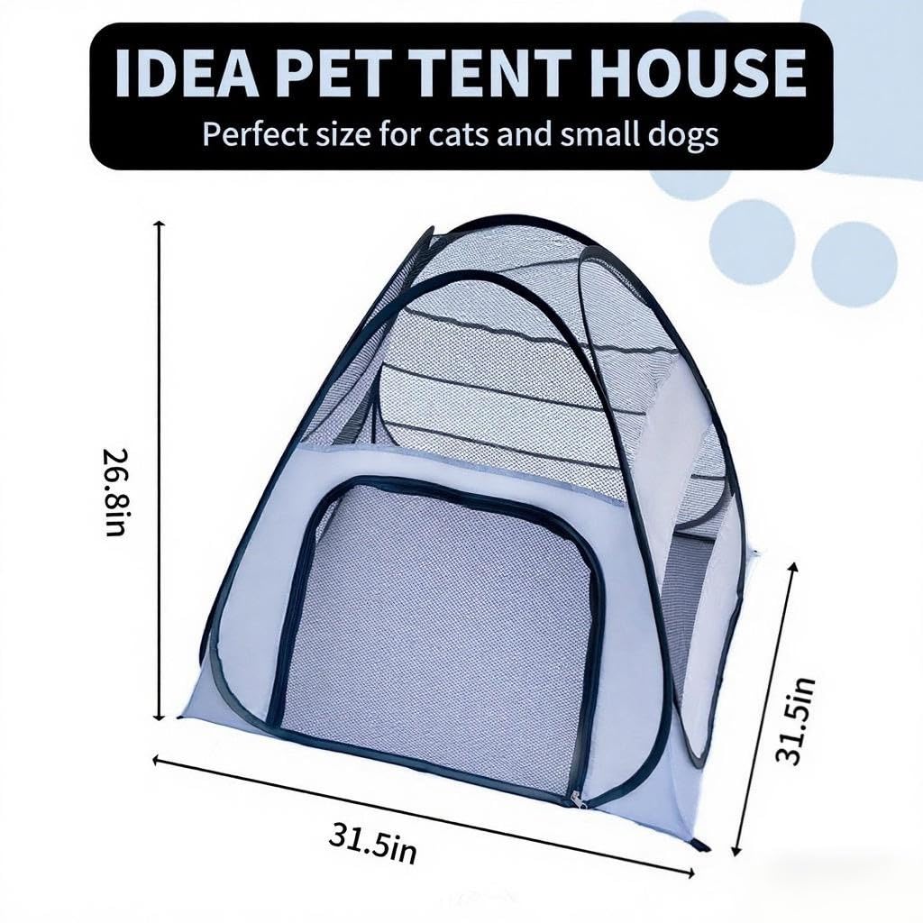 Generic Outdoor Cat Cage featuring breathable mesh panels for spacious ventilation.