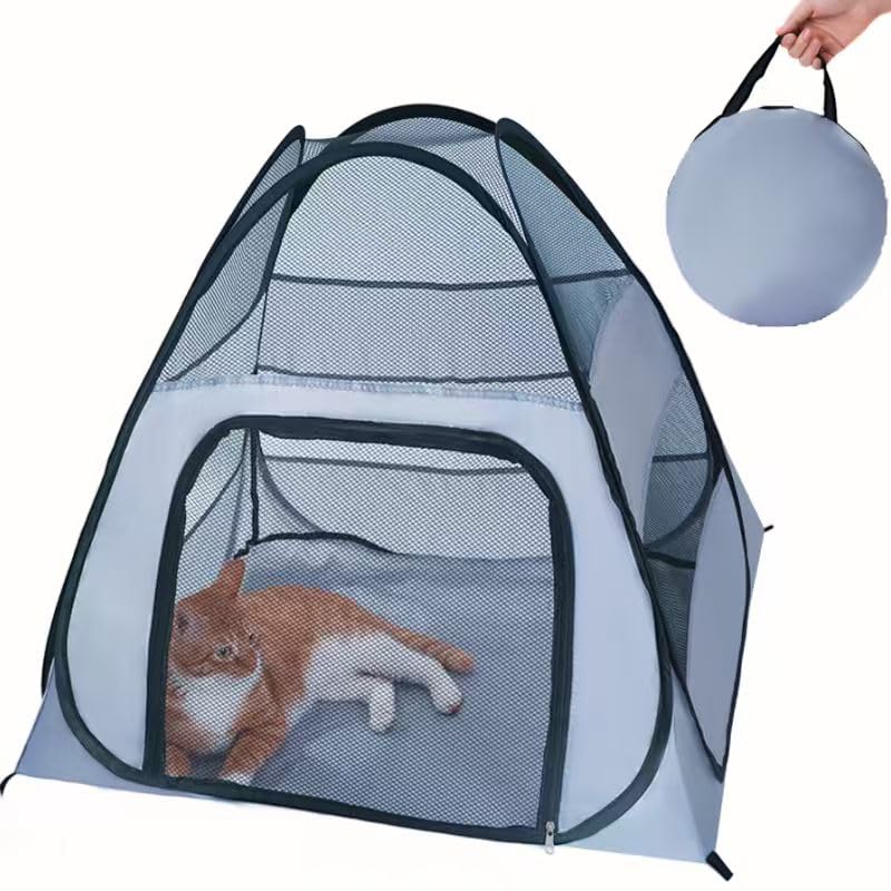 Generic Outdoor Cat Cage with pop-up frame for quick, tool-free setup anywhere.