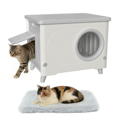 Generic Outdoor Cat House with escape door offering weatherproof shelter for outdoor cats.