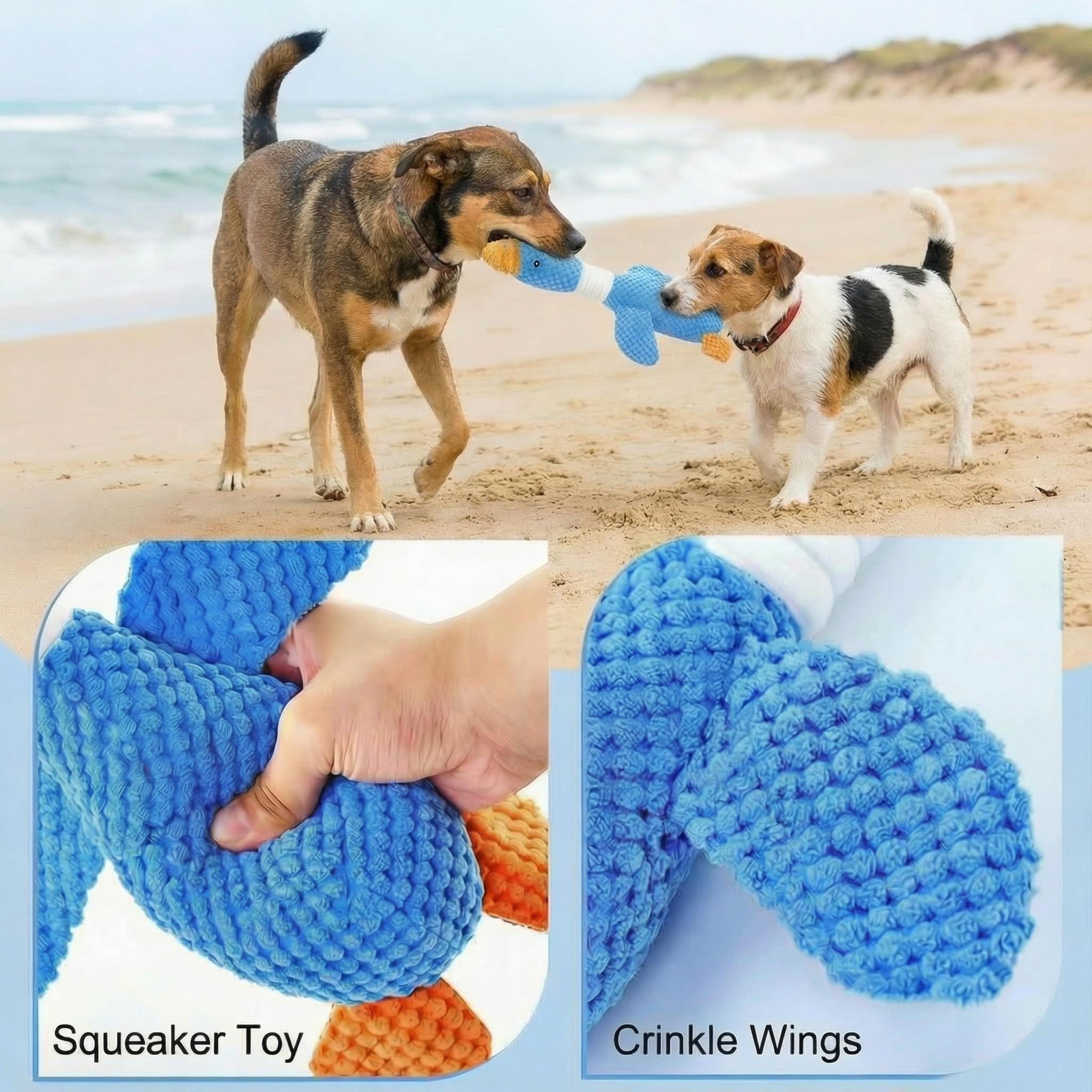 Generic Paw-FECT Piece Goose Squeaky Toy — action-ready for fetch and cuddling.