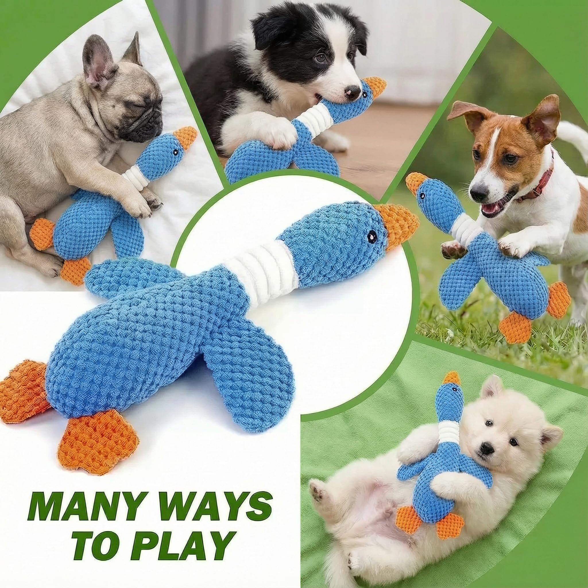 Generic Paw-FECT Piece Goose Squeaky Toy — teething-friendly pineapple plush texture.
