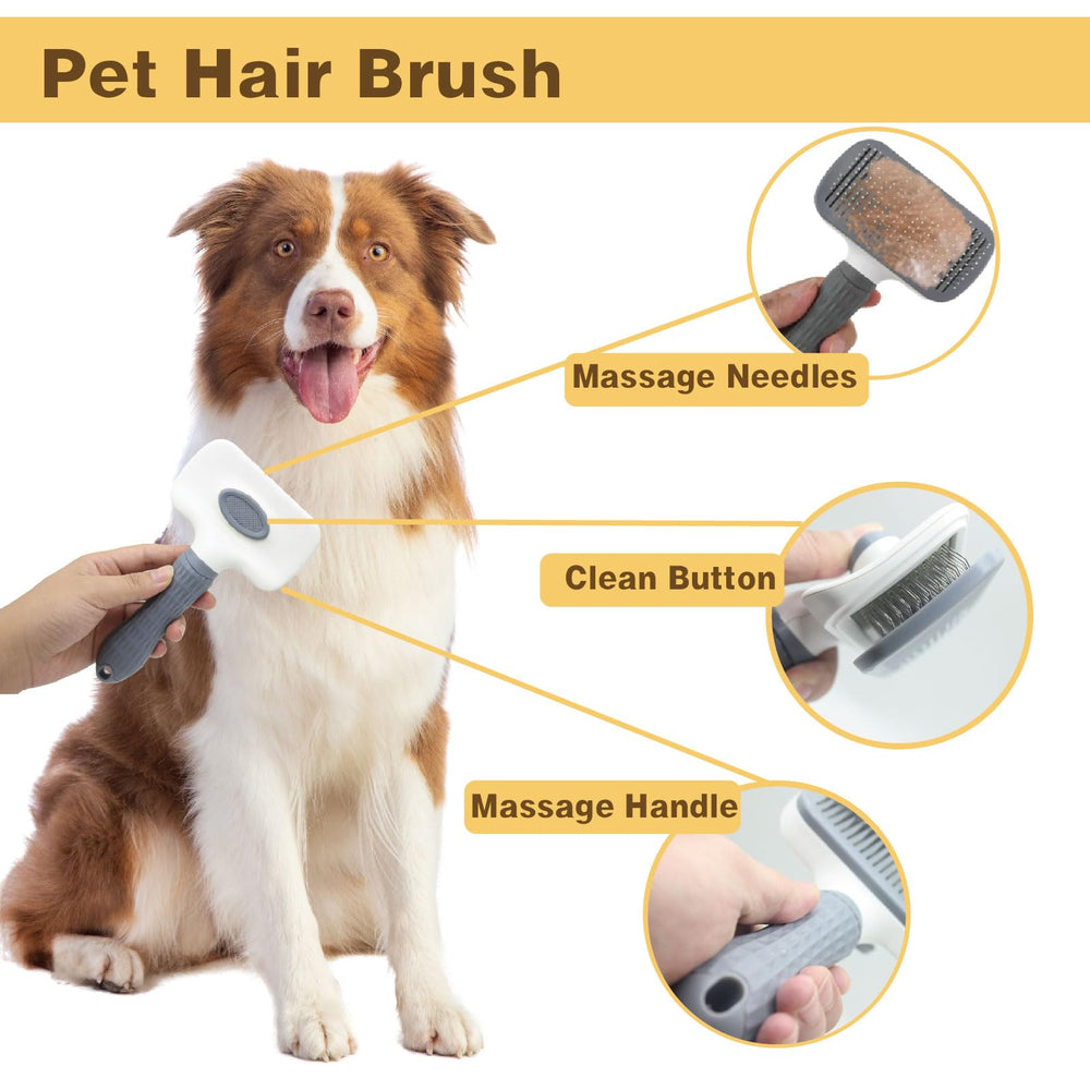 Generic Pet Grooming Kit fine and coarse combs for smoothing coats.