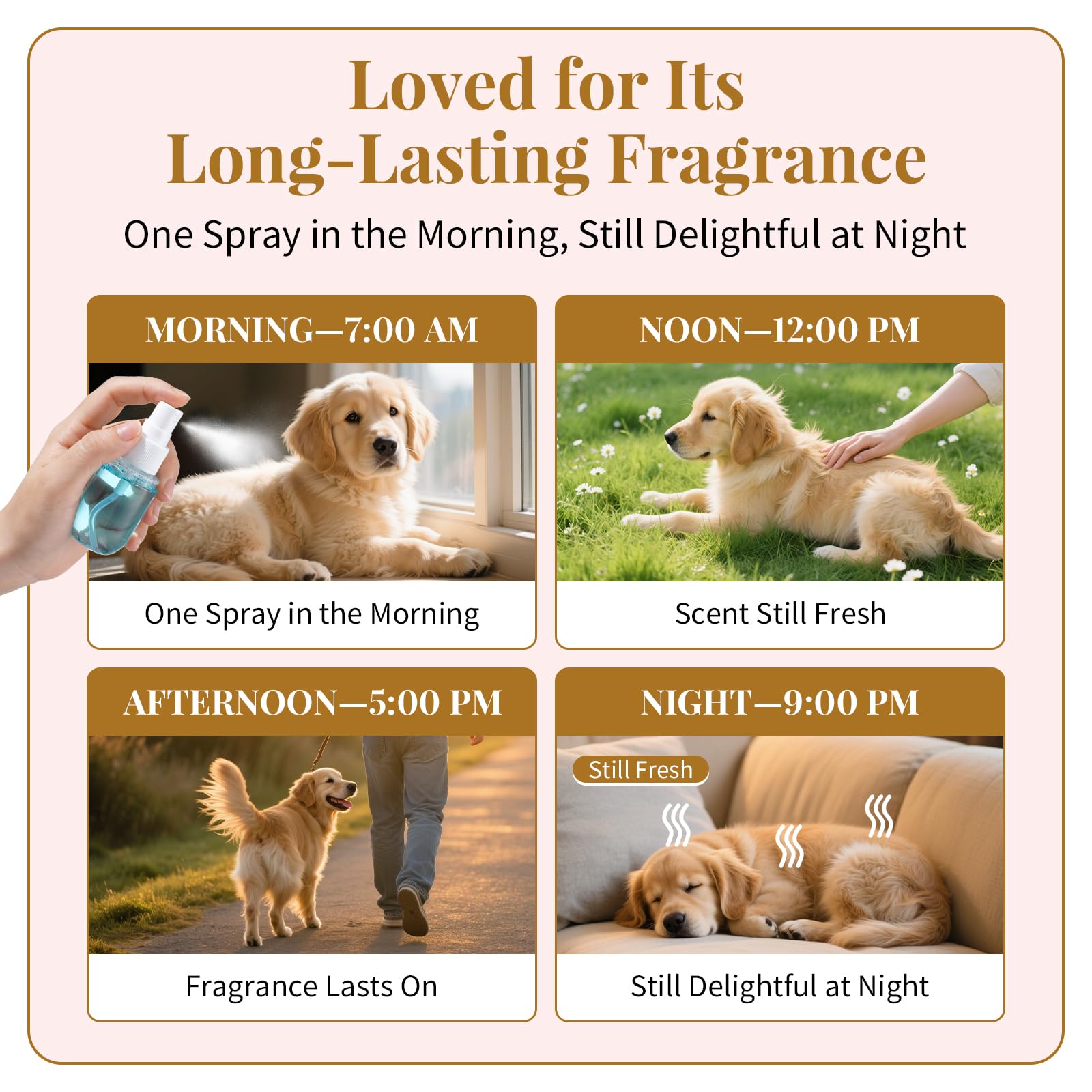 Generic pet perfume tropical fruits open packaging with vibrant scents