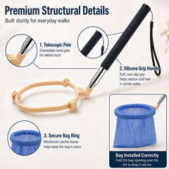Generic Pooper Scooper silicone grip stays secure in cold or wet weather.