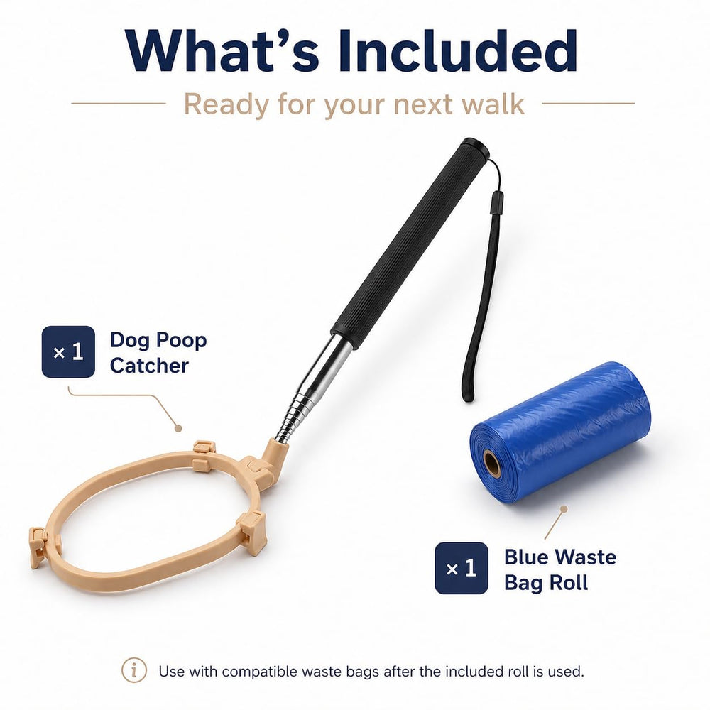 Generic Pooper Scooper in walk and travel scenarios for cleanup.