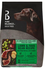 Generic Pure Balance bag featuring real lamb and fava bean formula for balanced nutrition