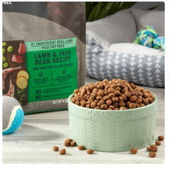 Generic Pure Balance lamb kibble close-up showing crunchy texture