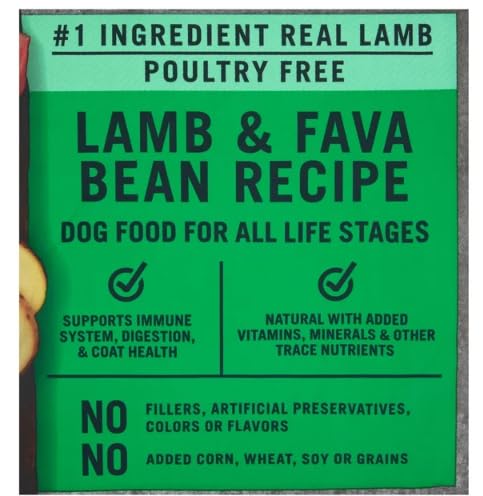 Generic Pure Balance real lamb first ingredient signals protein-rich nutrition
