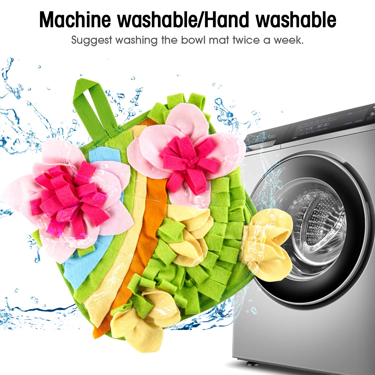 Generic Rabbit Foraging Mat machine washable for easy cleanup.