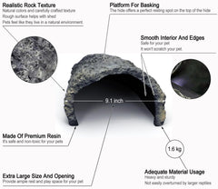 Generic Rock Cave Habitat entry hole demonstrates safe shelter for reptiles.