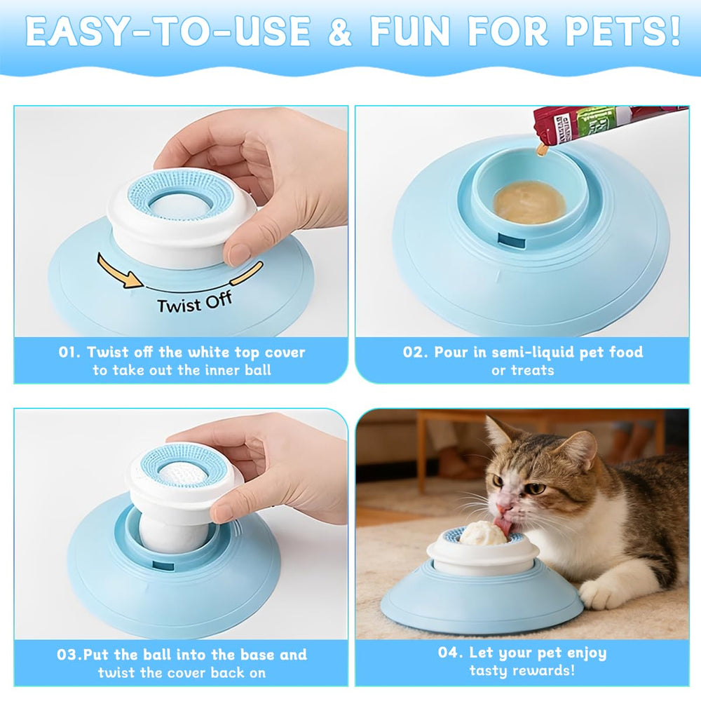 Generic rotating ball keeps food moving and reduces spills.