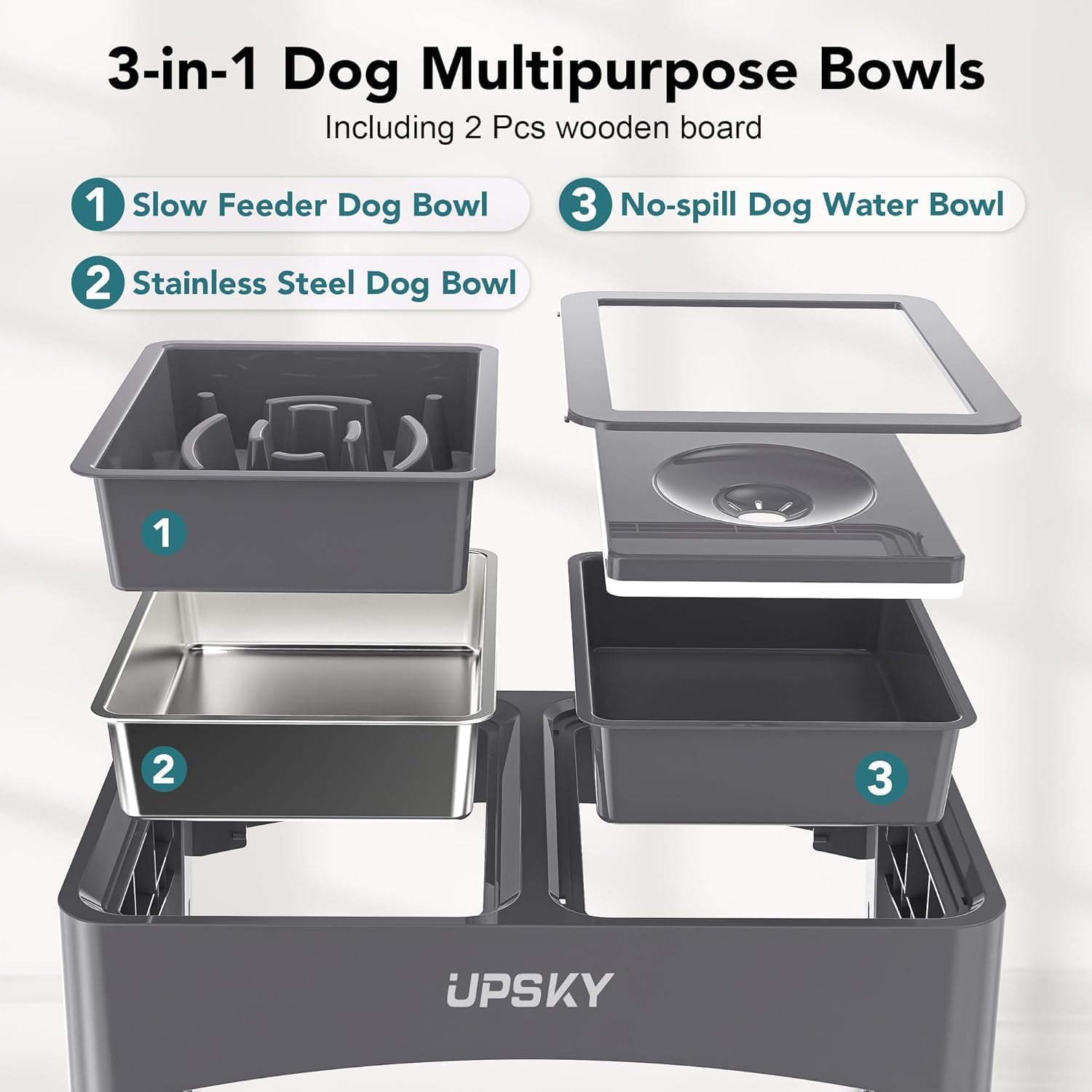 Generic slow-feeder dog bowl with oval ridge slows eating for easier mealtimes.