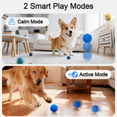 Generic Smart Dog Toy Ball in rolling mode for steady exercise.