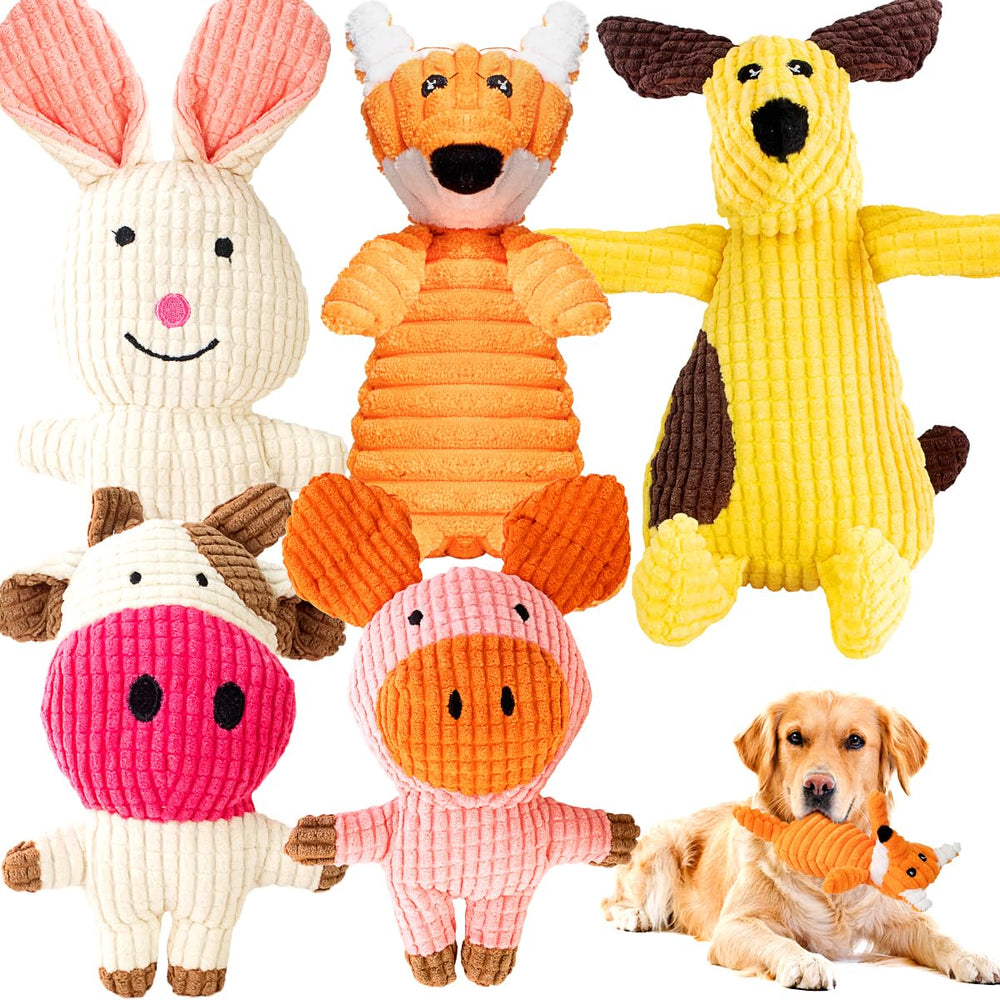 Generic Squeaky Plush Dog Toy Fox for interactive play and mental engagement.