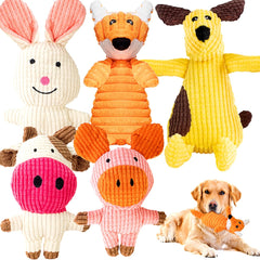 Generic Squeaky Plush Dog Toy Fox for interactive play and mental engagement.