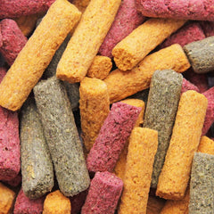 Generic Sunburst Veggie Stix 3-pack offers a versatile treat option for guinea pigs, rabbits, and chinchillas.
