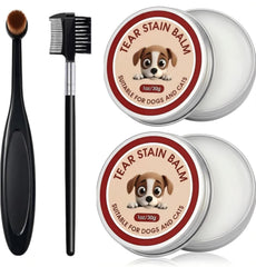 Generic Tear Stain Remover Balm with Pro Powder Brush for gentle eye cleaning