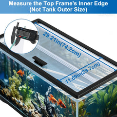 Generic tempered glass aquarium lid, transparent for bright viewing