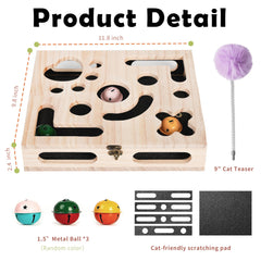 Generic Three Bells and Cat Wand, interactive play to stimulate hunting instincts.