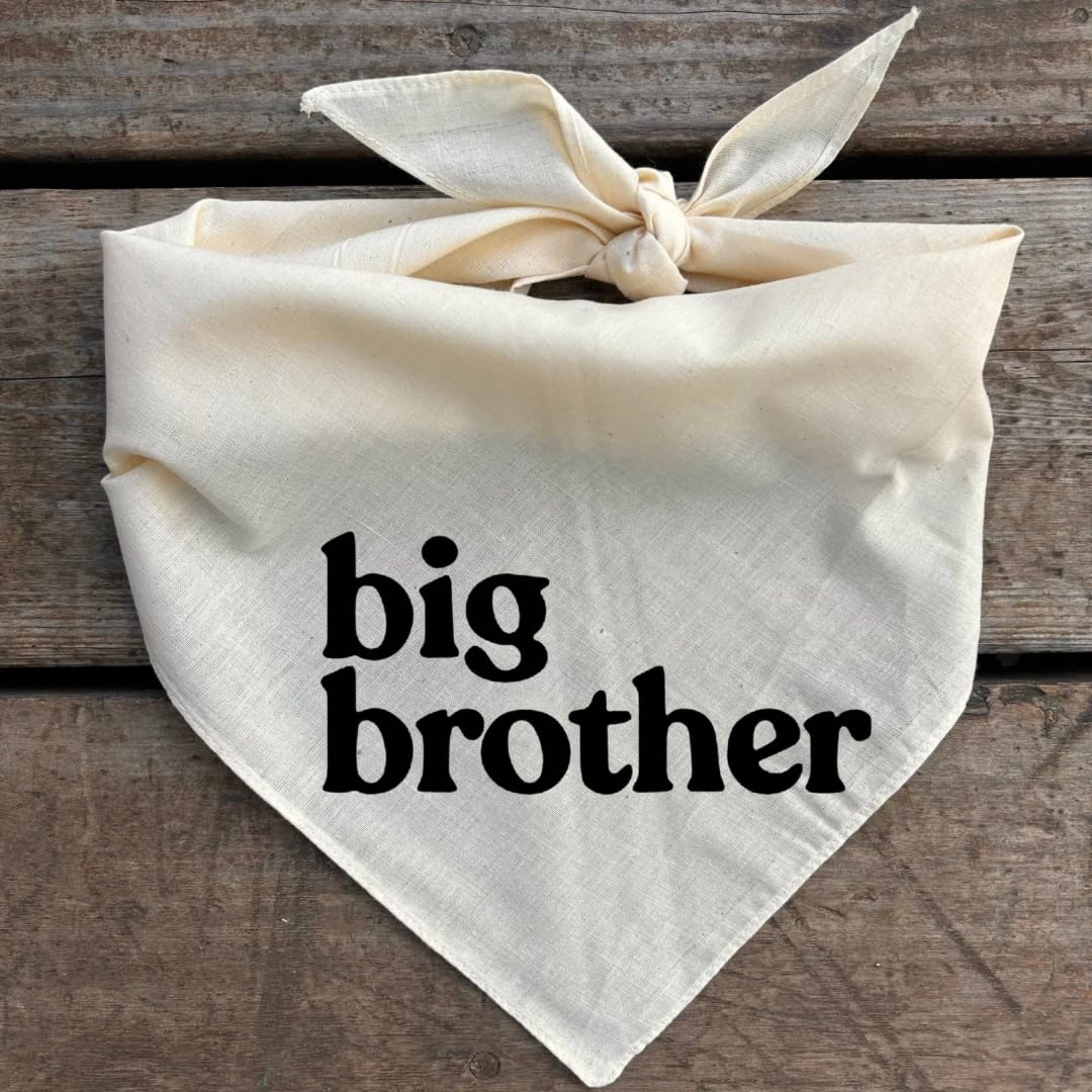 Generic tie-on bandana for dogs, warm beige shade suitable for cute announcements.