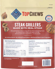 Generic Top Chews Steak Grillers, soft chewy dog treat showing steak flavor for everyday snacking