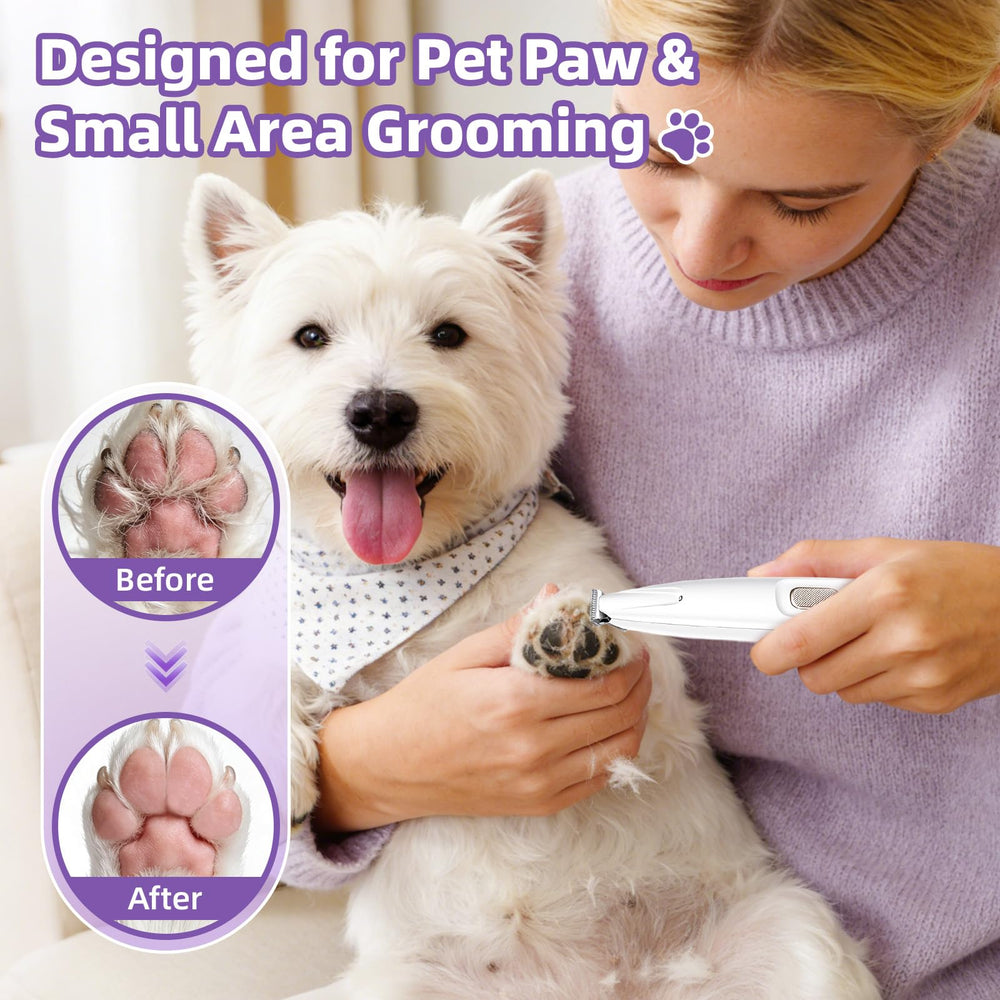 Generic ultra-quiet grooming kit reduces pet stress during home sessions