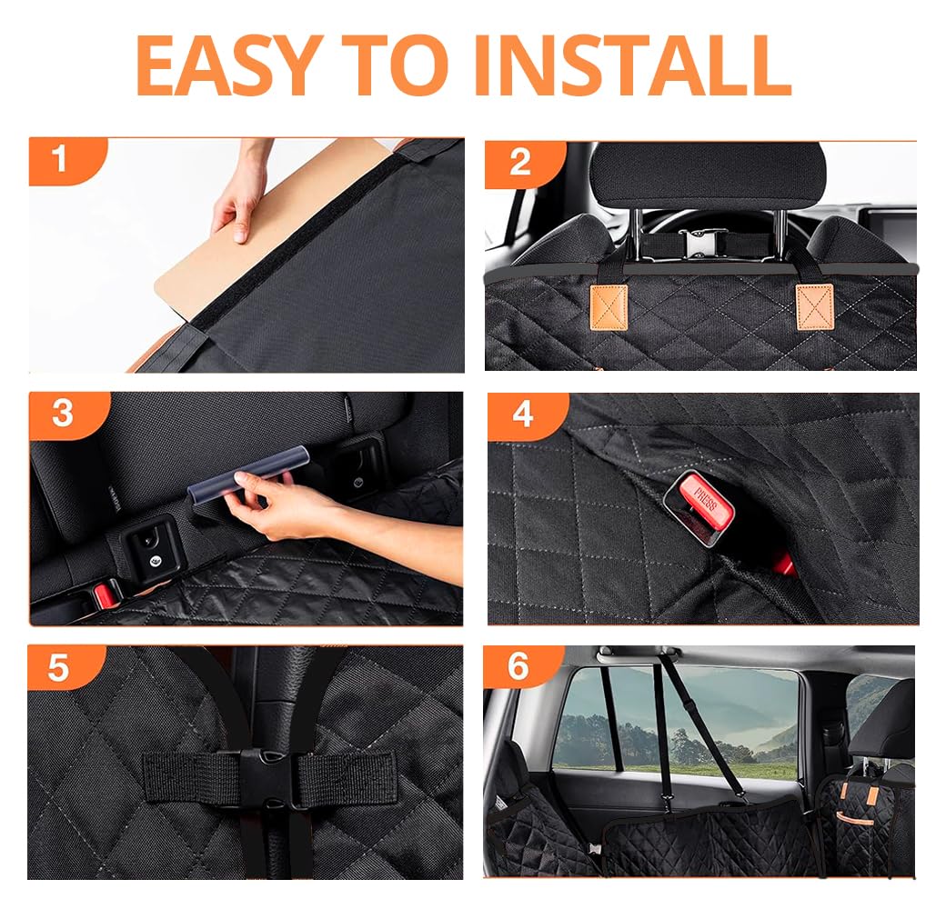 Generic Universal Dog Car Seat Extender with door guards protects door edges.