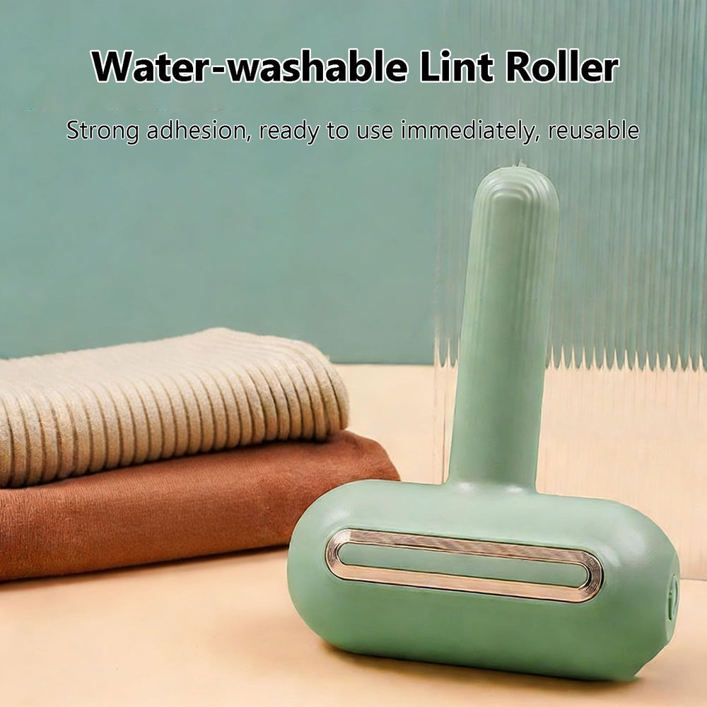 Generic washable pet hair remover roller close-up showing strong gel adhesion
