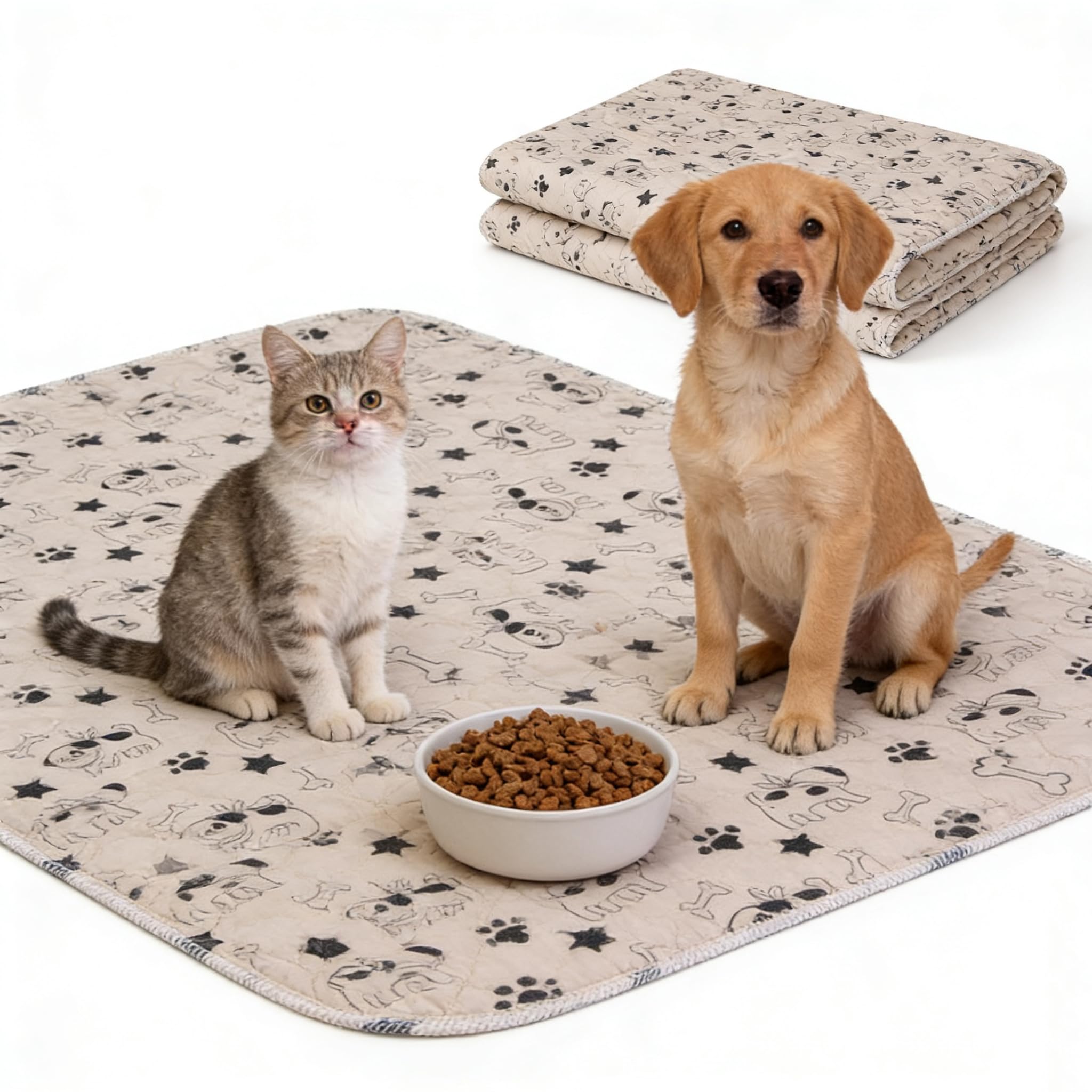 Generic washable training pad front view showing pattern and size for easy use