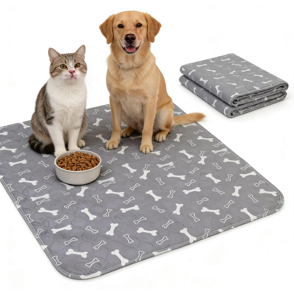 Generic Washable Pet Training Pad front view highlighting reusable design for easy cleanup