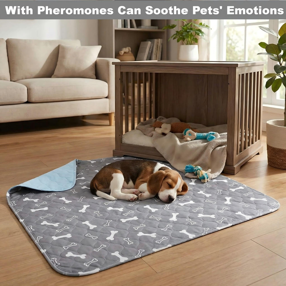 Generic Washable Pet Training Pad in-crate usage keeps crate dry and odor-free.