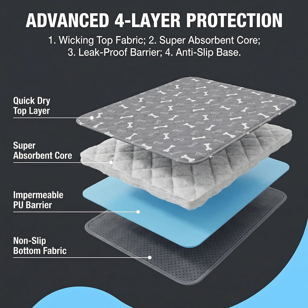 Generic Washable Pet Training Pad odor-control layer for a fresher space