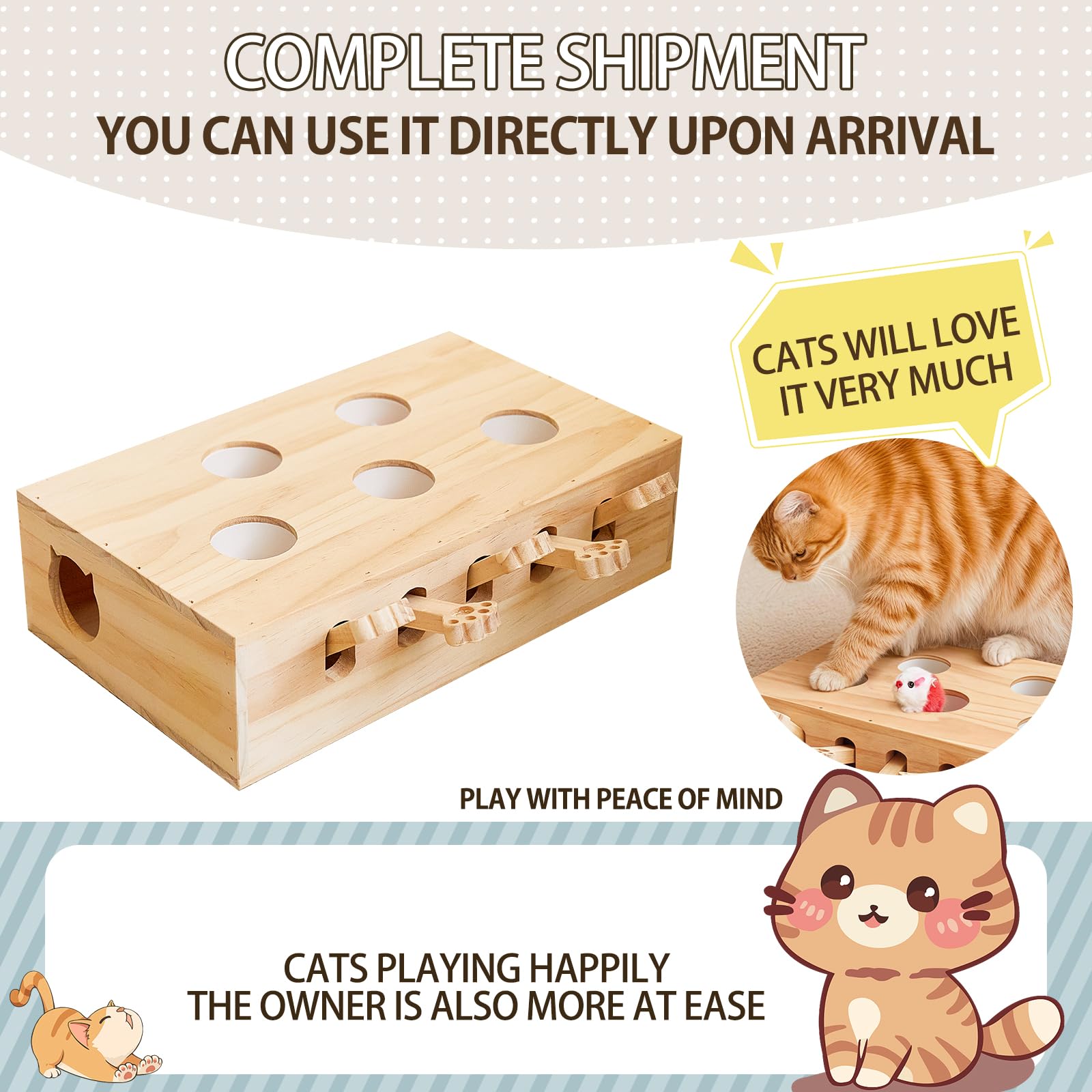 Generic Whack a Mole Cat Toy hanging balls invite playful batting.