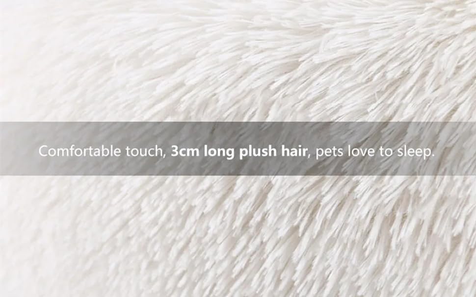 Generic White Faux Fur Round Bed bottom dustproof design helps prevent slips.