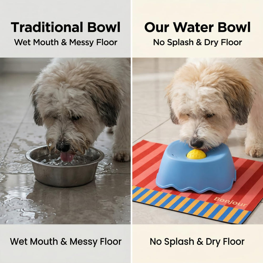 Generic anti-choking and wet-chin mitigation through gentle rolling ball.