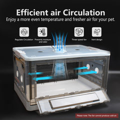Geniprem Puppy Incubator with three speed fan improving air circulation