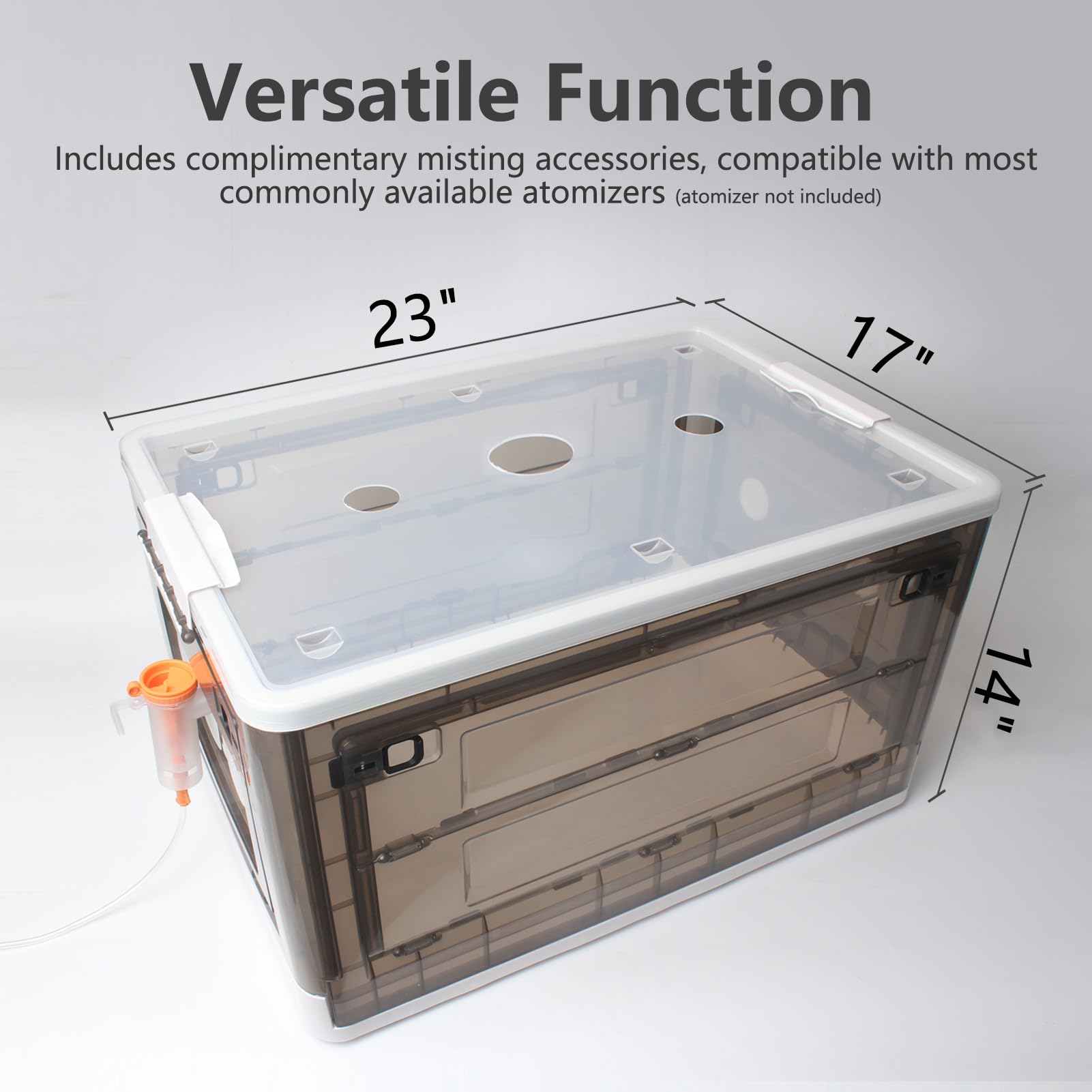 Geniprem incubator showing four side ventilation holes for fresh air