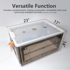 Geniprem incubator showing four side ventilation holes for fresh air