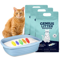 Genius Litter color-changing health indicator signals subtle urine changes.