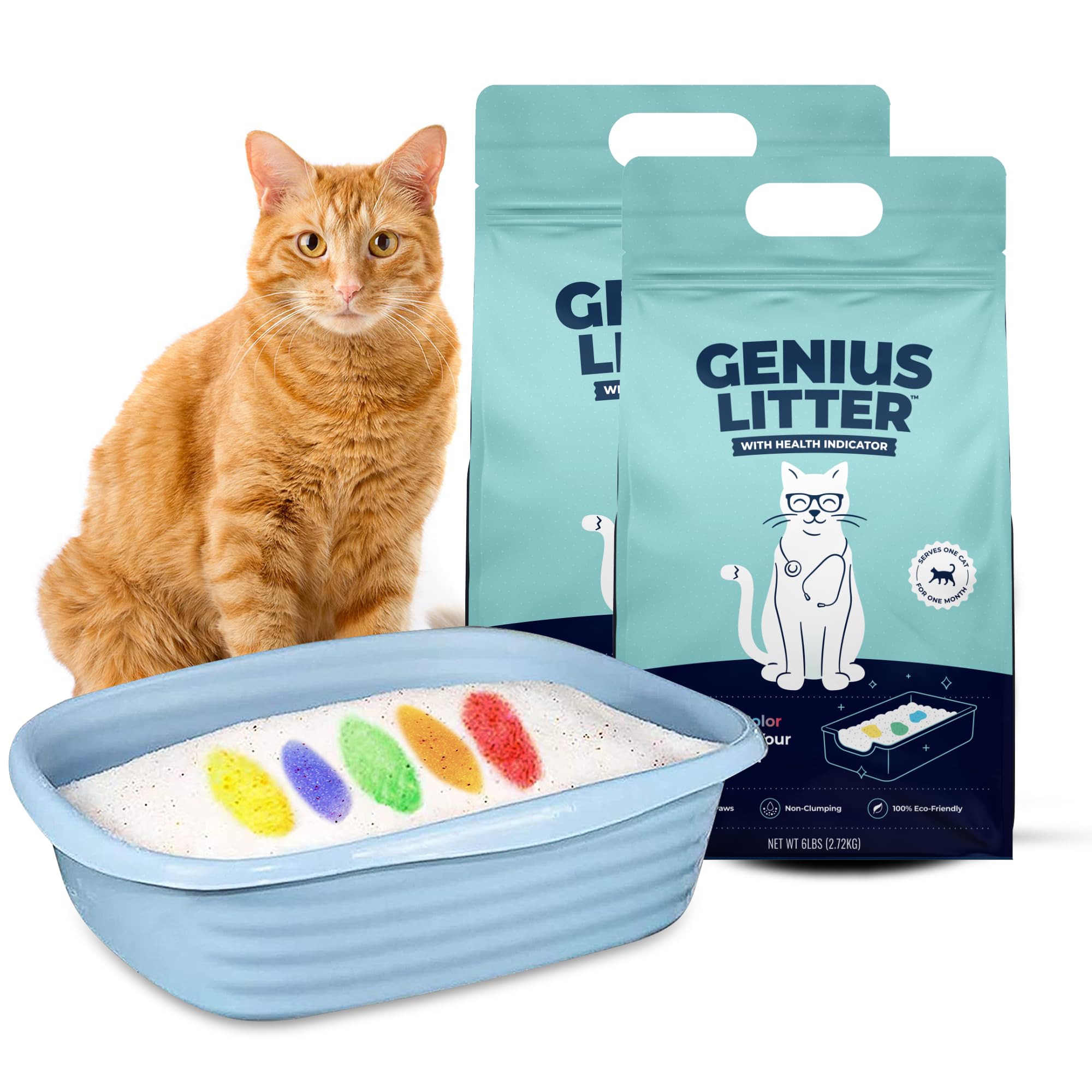 Genius Litter ideal for indoor cats and multi-cat households with odor control
