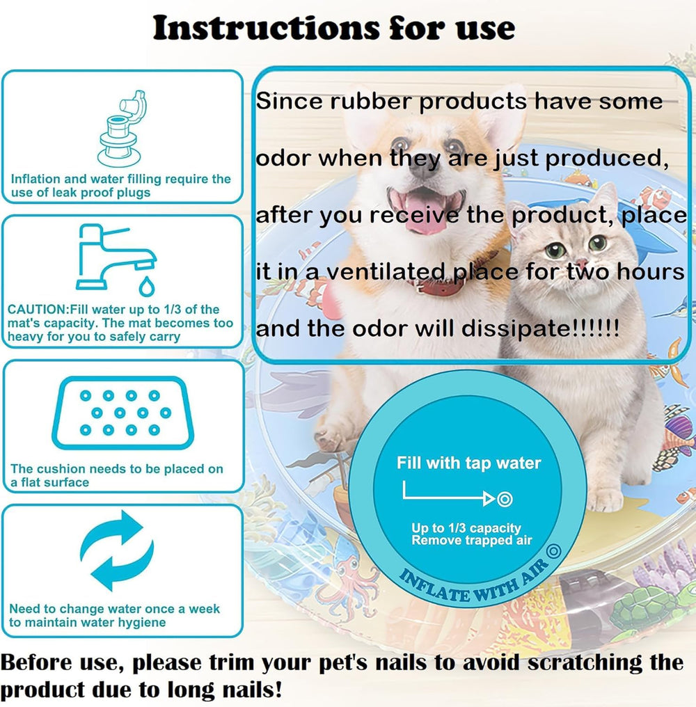 Genkasar cooling rectangle mat keeps pets refreshed during hot days.