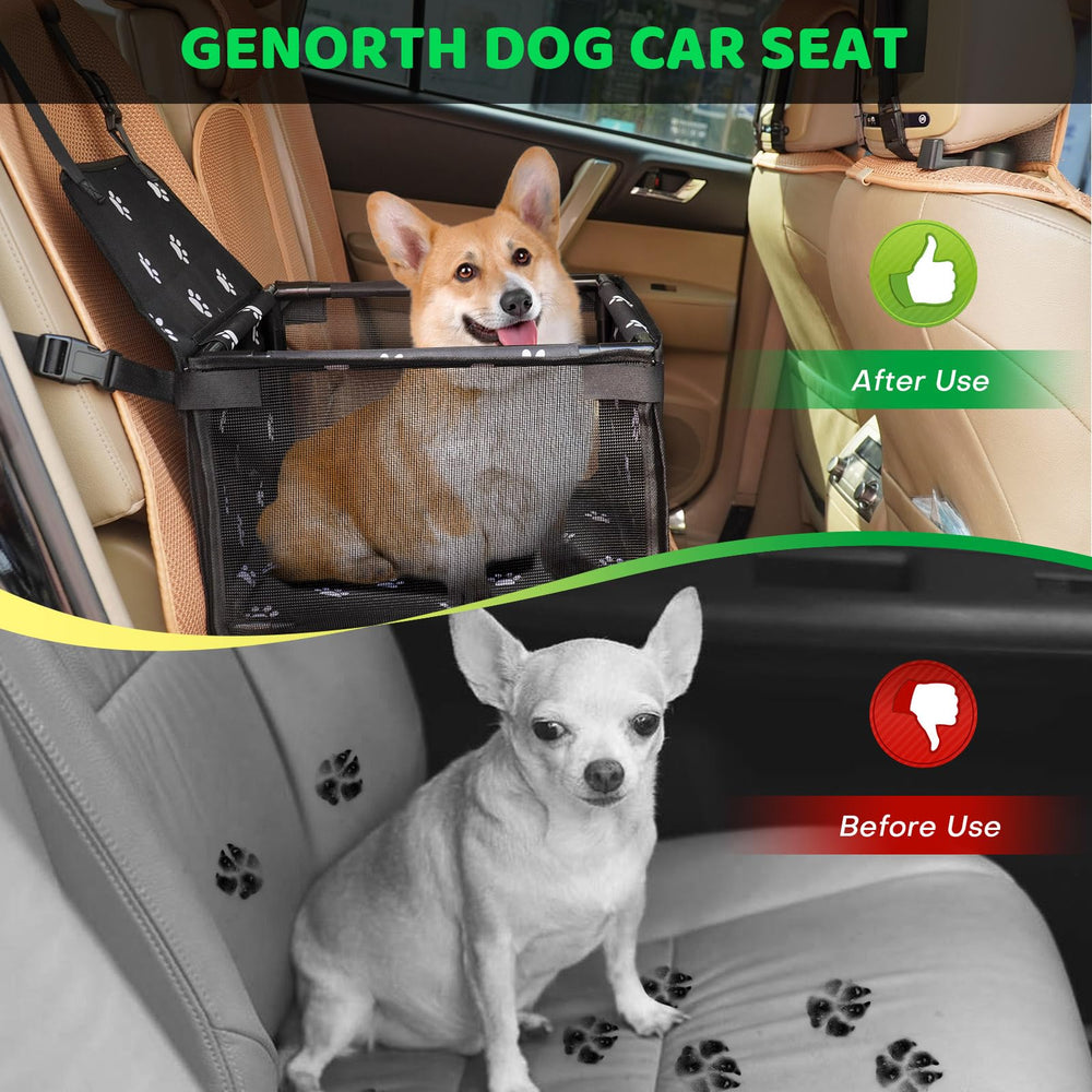 GENORTH dog car seat adjustable straps for secure fit