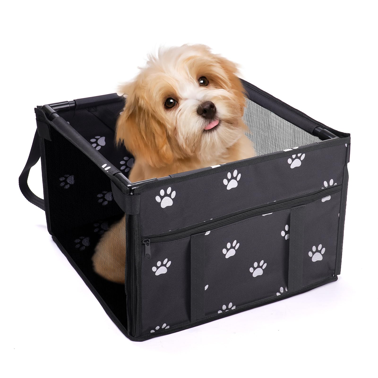 GENORTH dog car seat easy installation with buckles and webbing