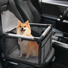 GENORTH dog car seat front view shows size ideal for pets up to 20 lbs