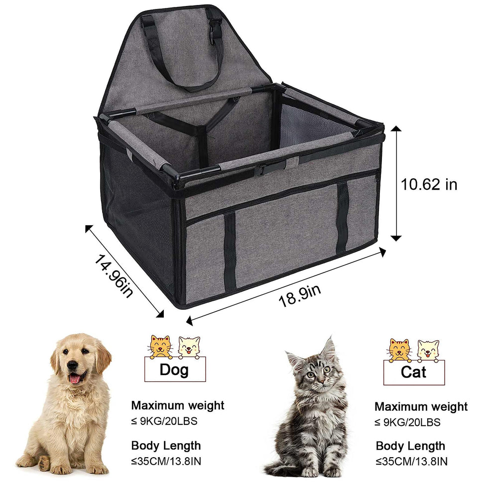 GENORTH dog car seat waterproof Oxford fabric keeps your pet dry