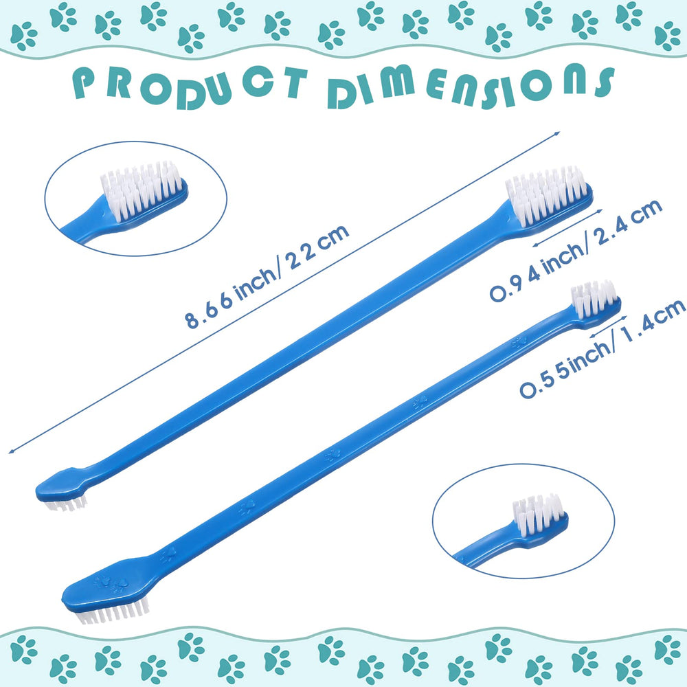 Gerrii 200-count blue dog toothbrushes shown in packaging