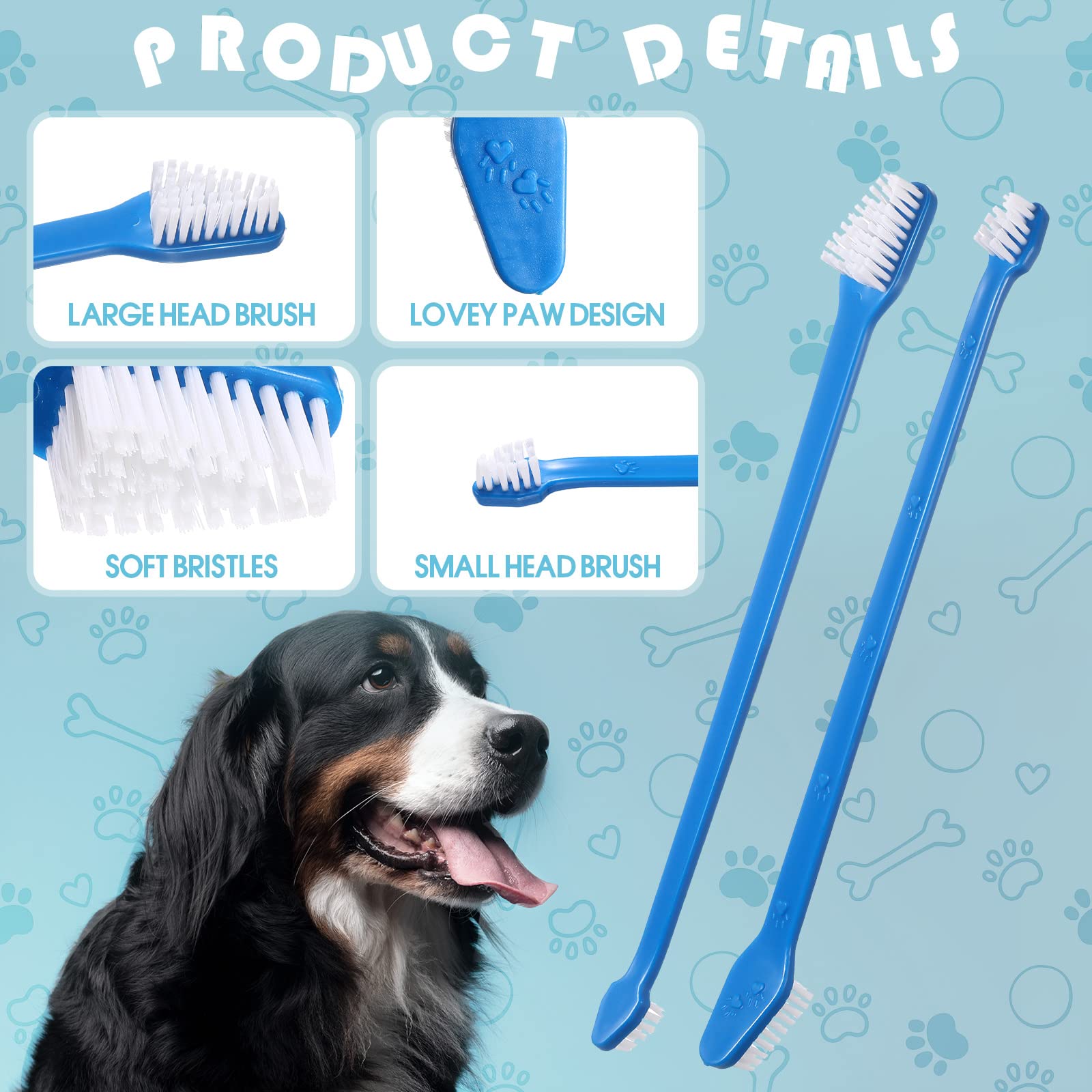 Gerrii large-head dog toothbrush for bigger mouths