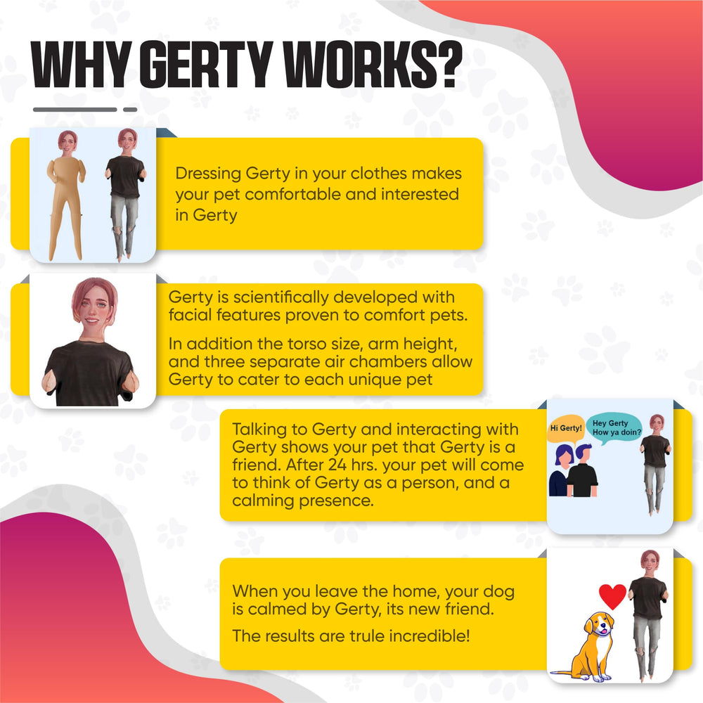 Custom Gerty face option adds a familiar touch for comforting pets.