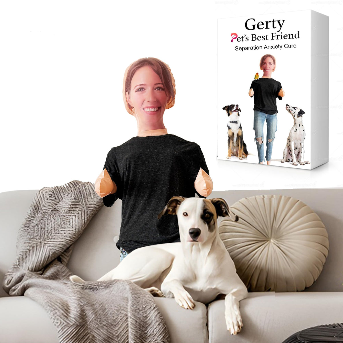Gerty inflates three chambers for customizable comfort in dogs and cats.